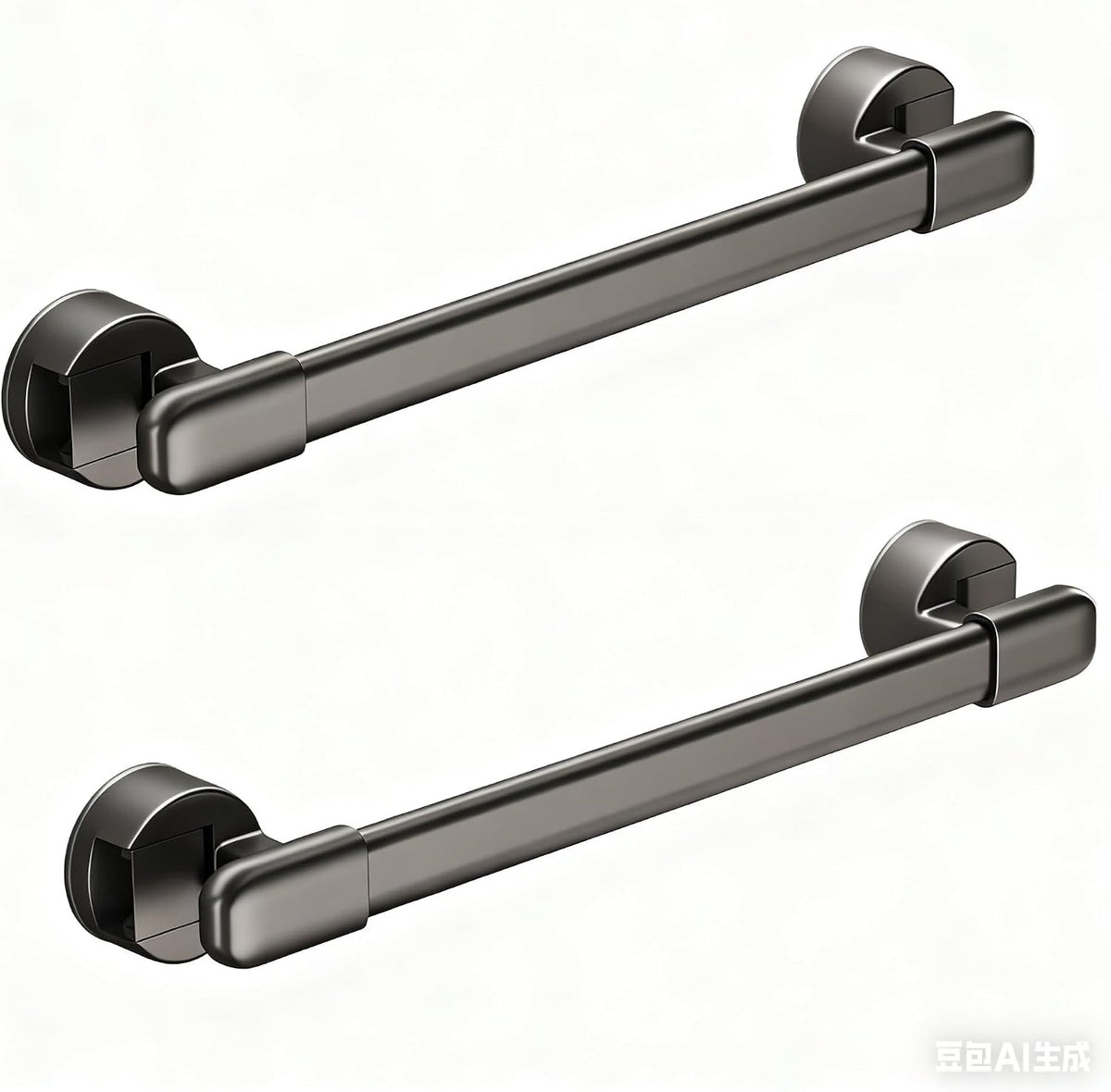 Suction Grab Bars for Showers，Bathroom Shower Grab Bar, Suction Cup Mount, Removable Shower Grab Bar, Suction Cup Grab Bar No Drilling Required, Gray