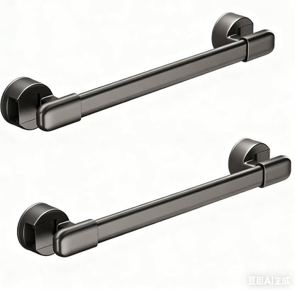 Suction Grab Bars for Showers，Bathroom Shower Grab Bar, Suction Cup Mount, Removable Shower Grab Bar, Suction Cup Grab Bar No Drilling Required, Gray