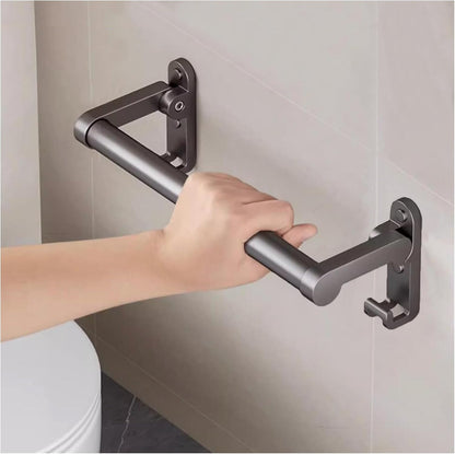 Suction Grab Bars for Showers，Bathroom Shower Grab Bar, Suction Cup Mount, Removable Shower Grab Bar, Suction Cup Grab Bar No Drilling Required, Gray