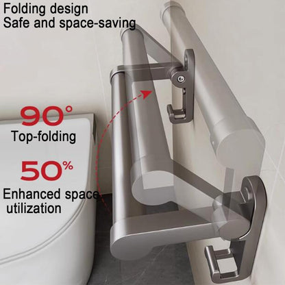 Suction Grab Bars for Showers，Bathroom Shower Grab Bar, Suction Cup Mount, Removable Shower Grab Bar, Suction Cup Grab Bar No Drilling Required, Gray