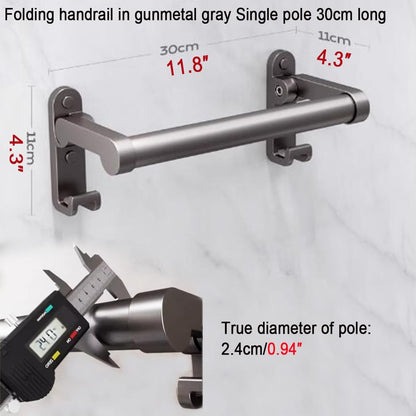 Suction Grab Bars for Showers，Bathroom Shower Grab Bar, Suction Cup Mount, Removable Shower Grab Bar, Suction Cup Grab Bar No Drilling Required, Gray