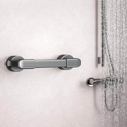 Suction Grab Bars for Showers，Bathroom Shower Grab Bar, Suction Cup Mount, Removable Shower Grab Bar, Suction Cup Grab Bar No Drilling Required, Gray