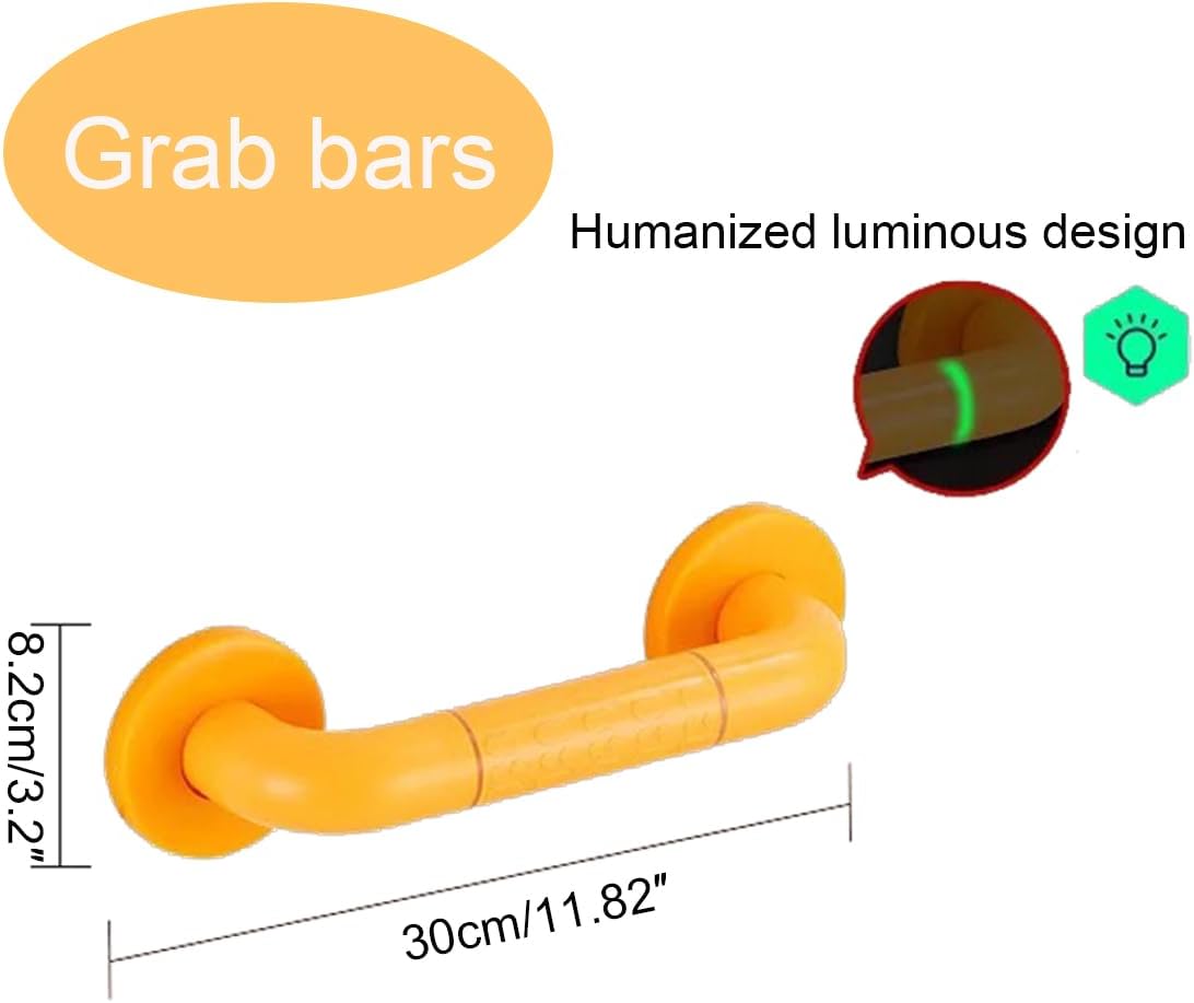 Suction Grab Bars for Showers，Bathroom Shower Grab Bar, Suction Cup Mount, Removable Shower Grab Bar, Suction Cup Grab Bar No Drilling Required, Gray