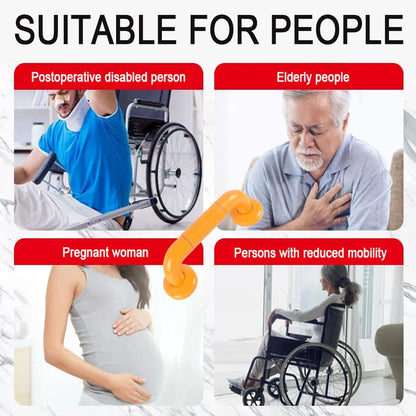 Suction Grab Bars for Showers，Bathroom Shower Grab Bar, Suction Cup Mount, Removable Shower Grab Bar, Suction Cup Grab Bar No Drilling Required, Gray