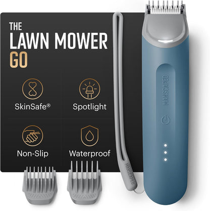 ® The Lawn Mower® 3.0 Plus Groin & Body Hair Trimmer – Updated SkinSafe® Trimmer Blade, Waterproof Wet/Dry Groomer, USB-C Rechargeable, Men’s Wireless Ball Shaver, Tuxedo Black