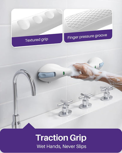 17.5 in 1 Pack Suction Grab Bars Bathtubs and Showers with Indicator