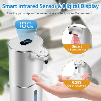 Automatic Foaming Soap Dispenser Digital Display, 6-Level Foam Adjustable
