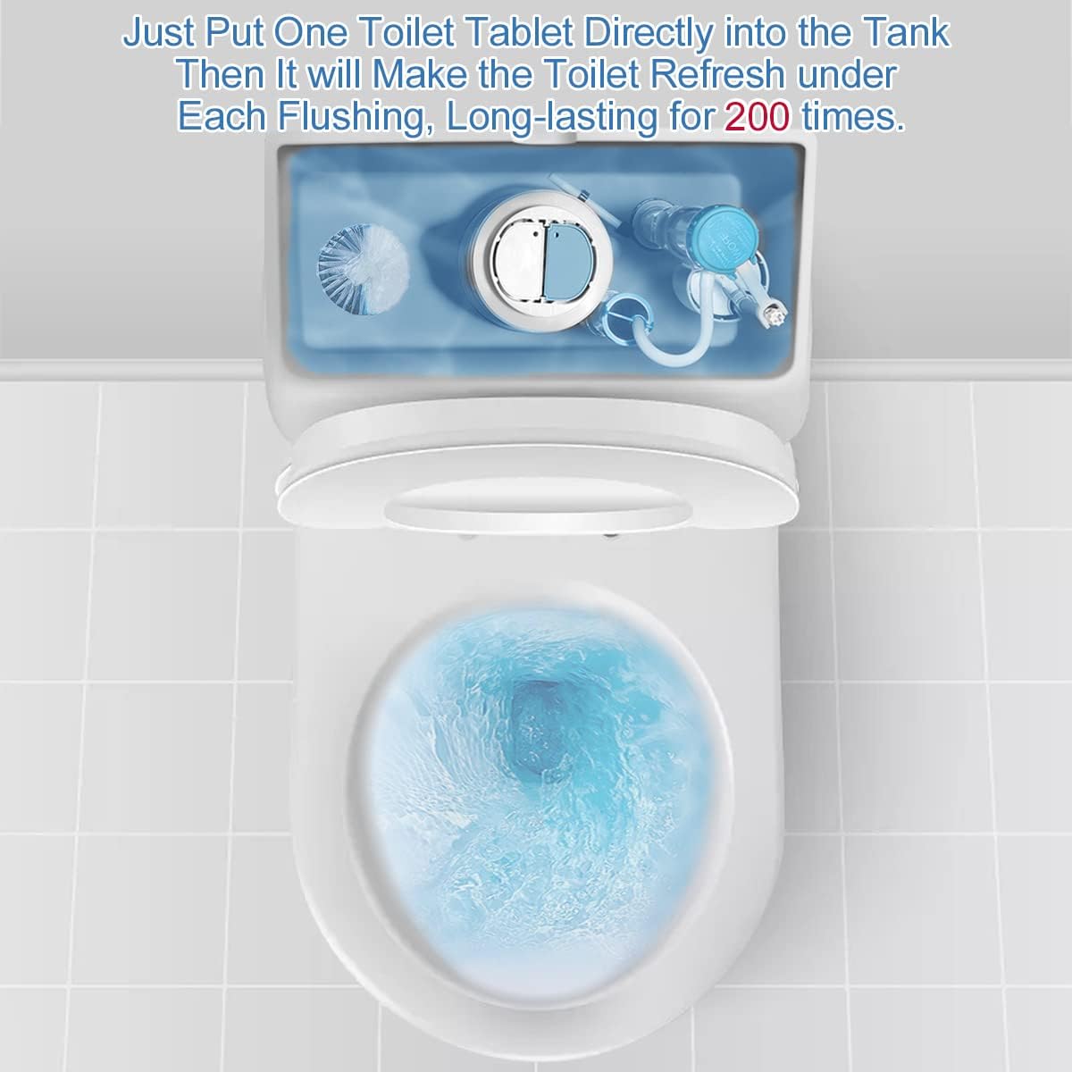 KIISIISO Toilet Bowl Cleaners 40 PACK, Long-Lasting Toilet Bowl Cleaner Tablets with Sustained-Release Technology Against Tough Stains,Automatic Toilet Cleaner for Deodorizing & Descaling