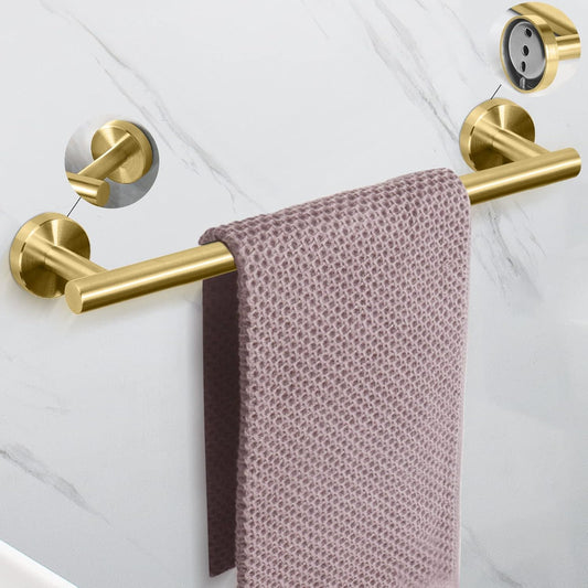 Bathroom Hardware Set SUS 304 Thicken Stainless Steel-Towel Bar Set Include 16" Towel Rod, Toilet Paper Holder, Multifunctional Hooks Bathroom Accessories (Brushed Nickel, 5 Pcs)
