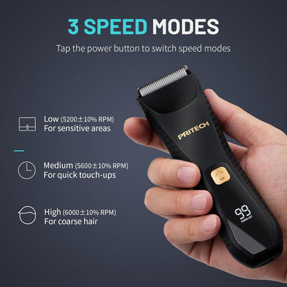 Manscape Body Hair Trimmer - Waterproof Pubic Hair Ball Trimmer, Ceramic Blade Shavers Electric Razors for Men with USB-C Charging, Wet/Dry Use, Nick-Free Mens Grooming Kits, Gifts for Men