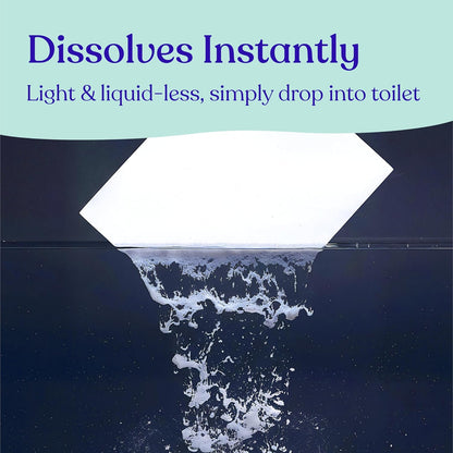 Toilet Bowl Cleaner Strips, 60 Cleans, Plastic-Free, Lemon
