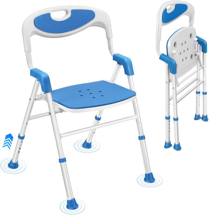 Shower Chair for Inside Shower Portable Foldable Bath Chair for Seniors