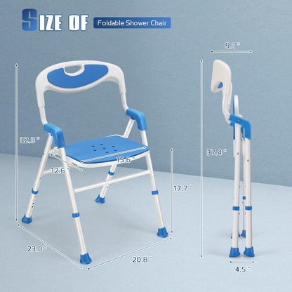 Shower Chair for Inside Shower Portable Foldable Bath Chair for Seniors