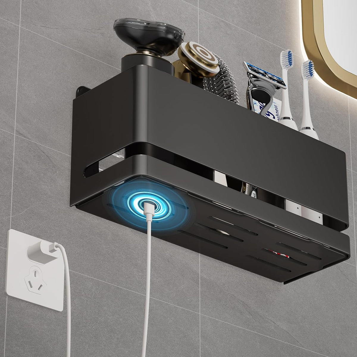 Electric Toothbrush Holder, Toothbrush Holders wall Mounted，3 Slot