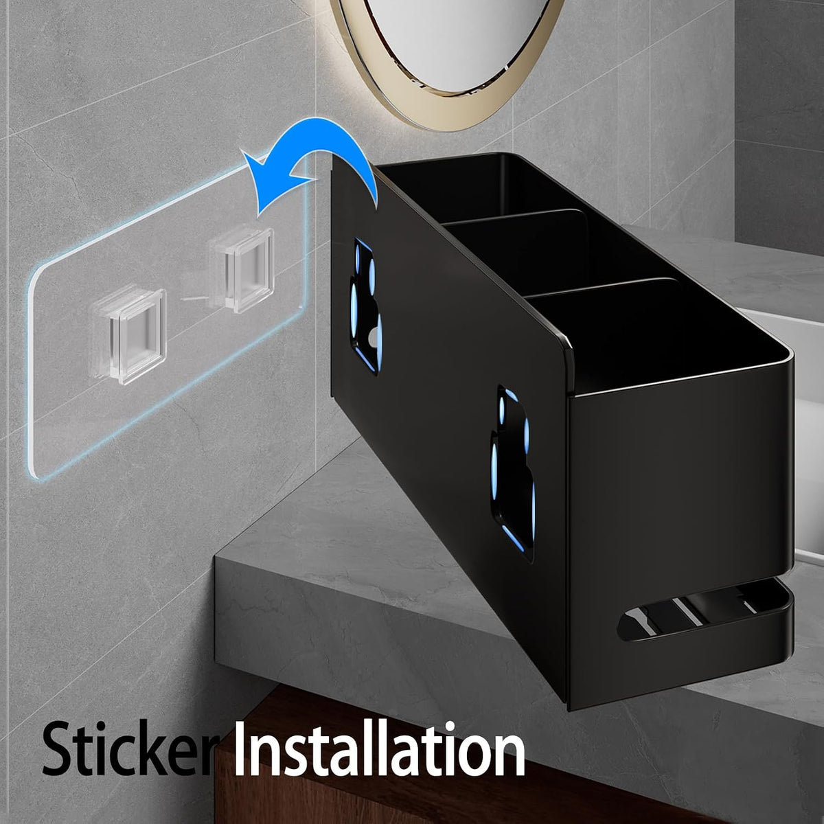 Electric Toothbrush Holder, Toothbrush Holders wall Mounted，3 Slot