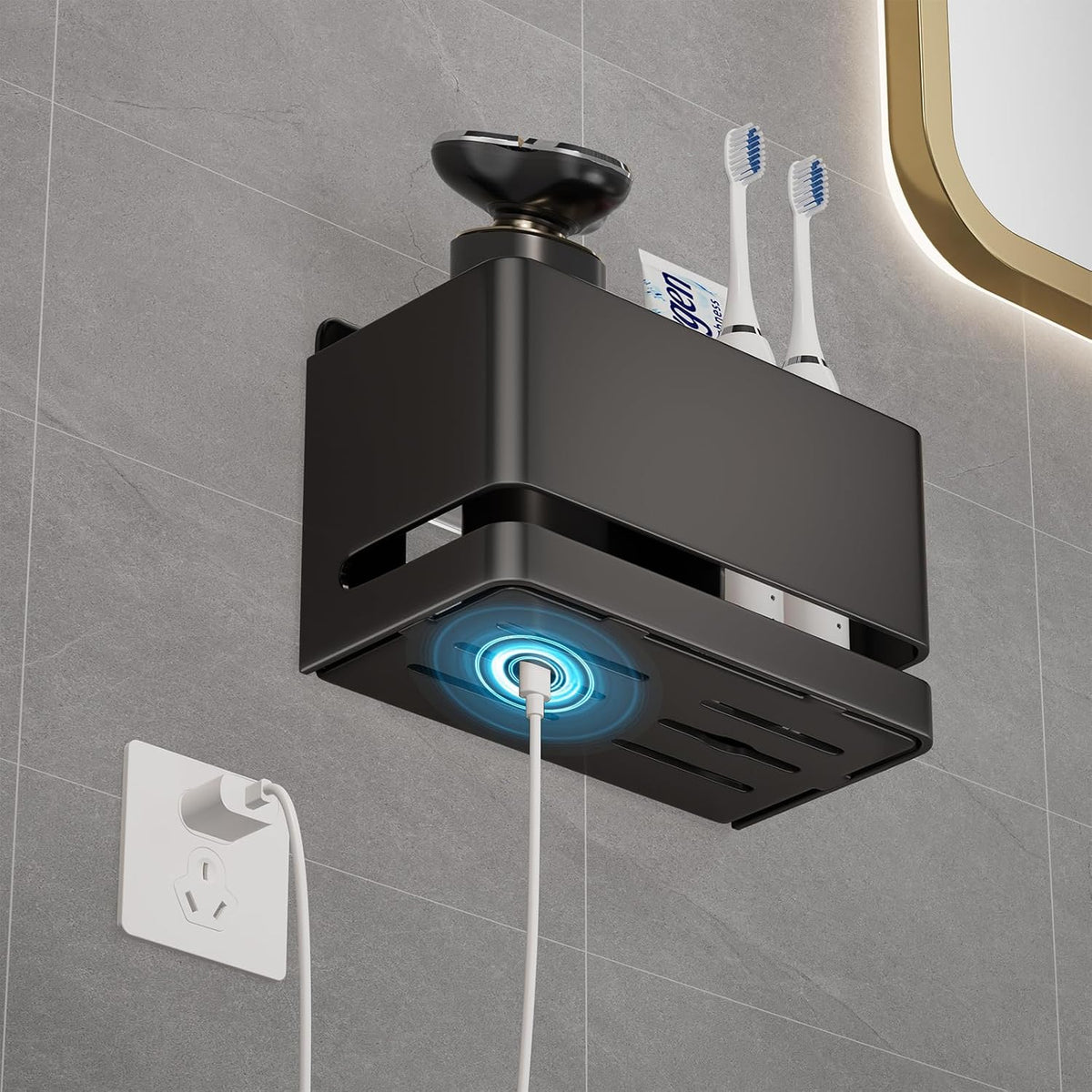 Electric Toothbrush Holder, Toothbrush Holders wall Mounted，3 Slot