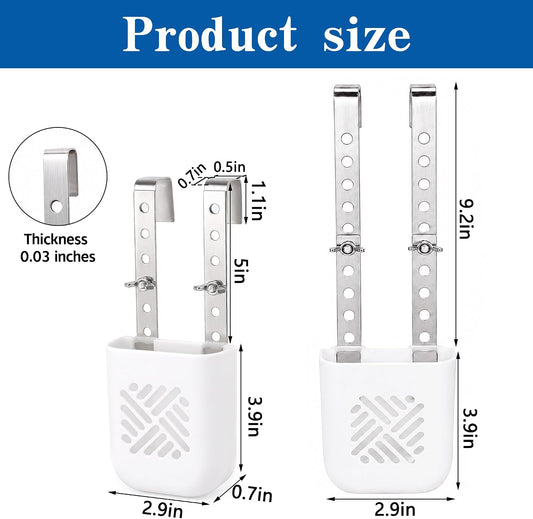 2Pcs Toilet Tank Cleaning Tablet Holder,3.7'' x 2.9'' x 0.7'' Toilet Tank Bleach Tablet Bracket, Hanging Toilets Bowl Cleaner Carrier for Preventing Dissolved Residue From Polluting Water Tank