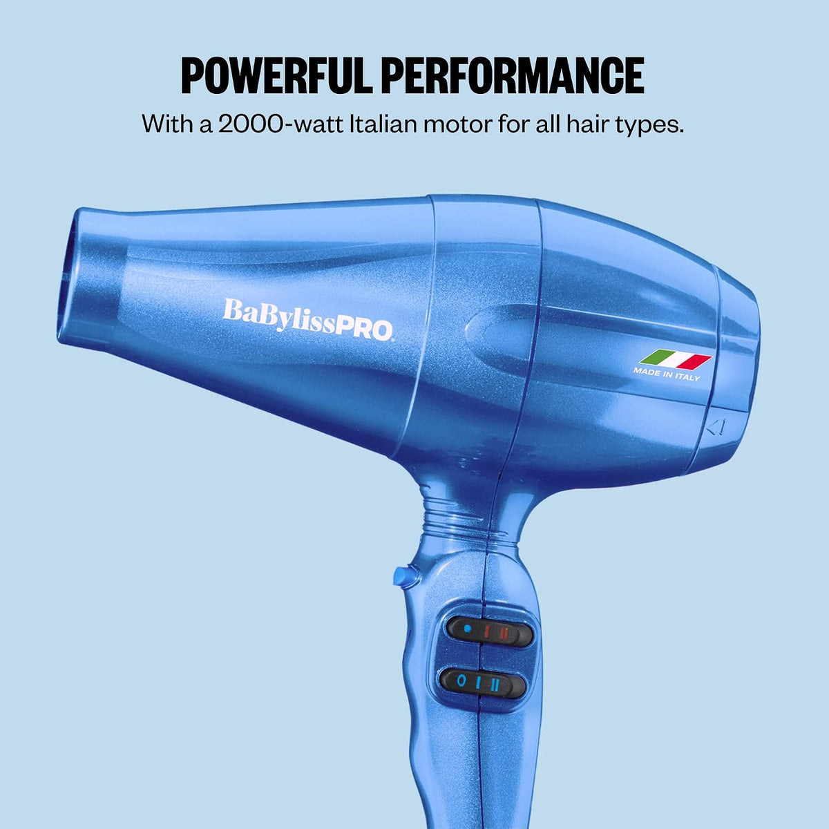 BaBylissPRO Nano Titanium Italian Portofino Hair Dryer - Professional 2000 Watt Blow Dryer
