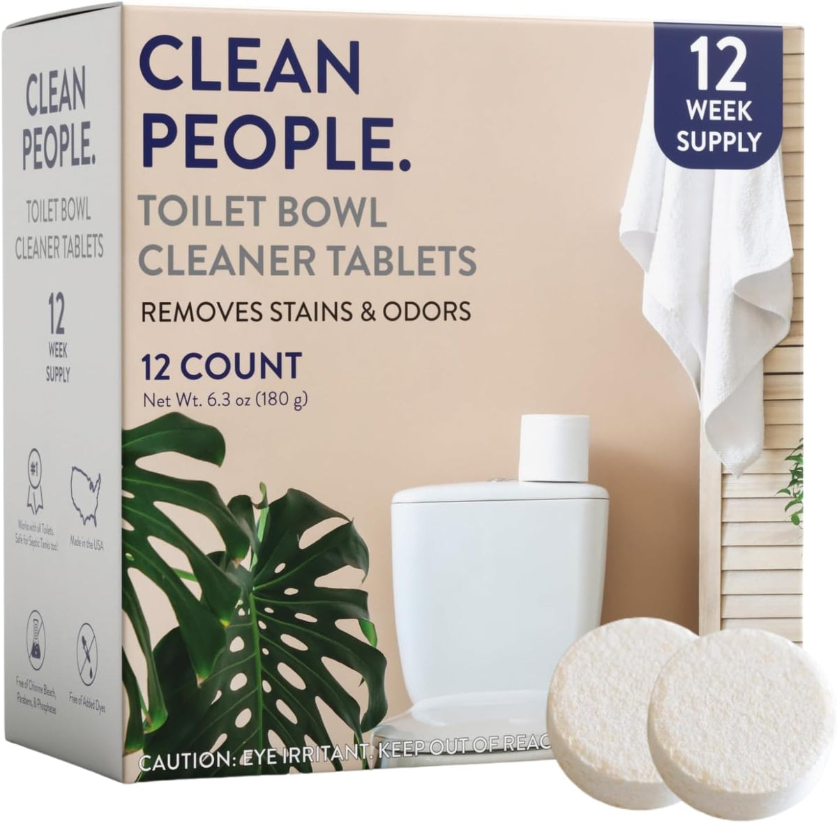 THE Toilet Bowl Cleaner | Eco Friendly Toilet Bowl Cleaner Tablets for Removing Hard Water Stains, Rust, and Limescale Buildup