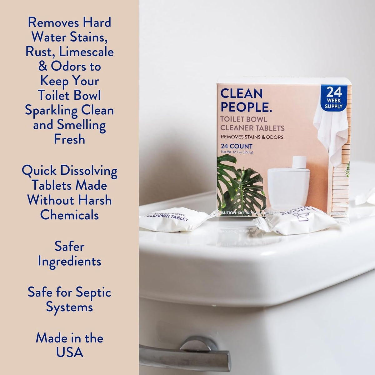 THE Toilet Bowl Cleaner | Eco Friendly Toilet Bowl Cleaner Tablets for Removing Hard Water Stains, Rust, and Limescale Buildup