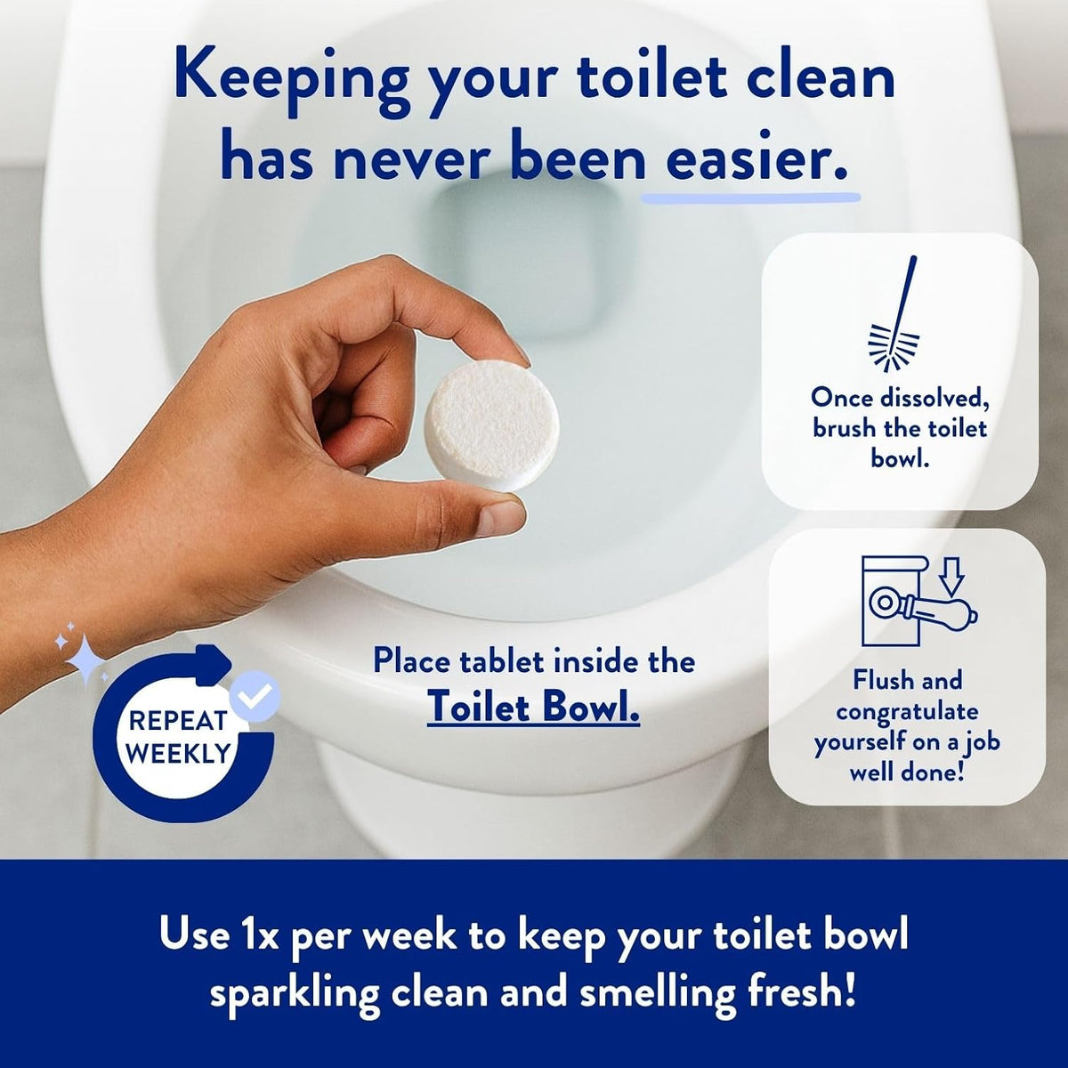 THE Toilet Bowl Cleaner | Eco Friendly Toilet Bowl Cleaner Tablets for Removing Hard Water Stains, Rust, and Limescale Buildup