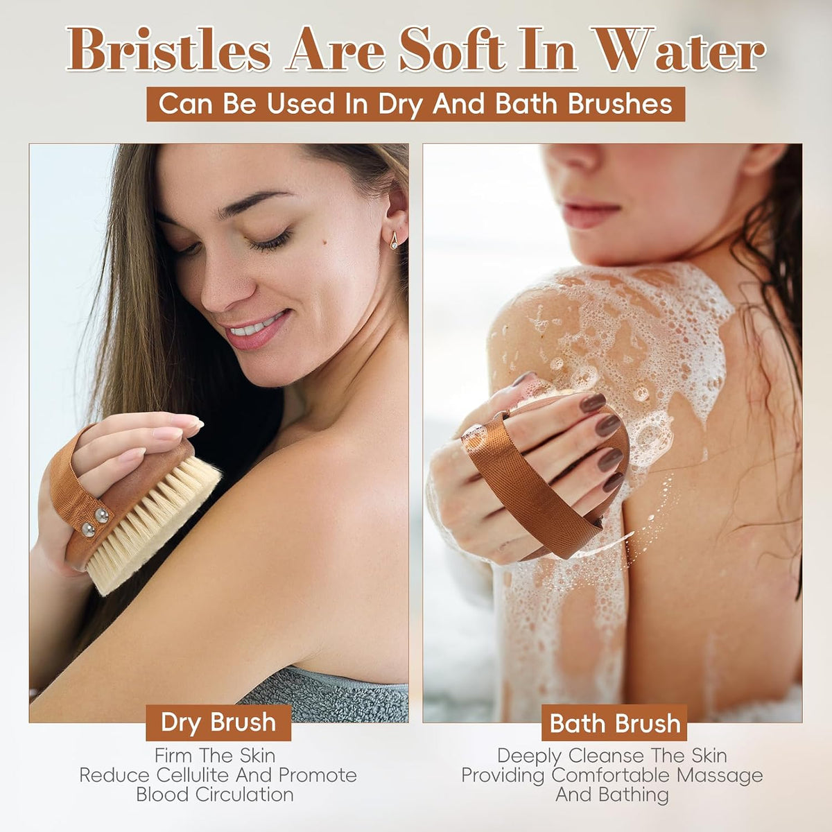Dry Brushing Body Brush for Lymphatic Drainage & Cellulite Relief