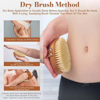 Dry Brushing Body Brush for Lymphatic Drainage & Cellulite Relief