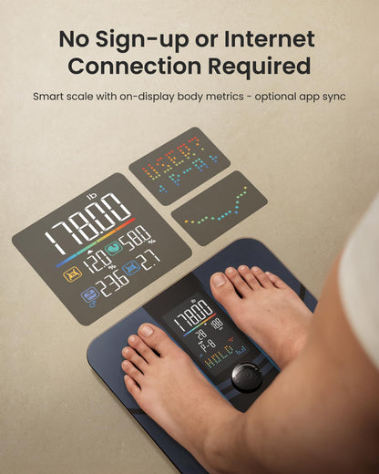 Smart Scale for Body Weight, Body Fat, BMI, 7-in-1 Display, 500Ibs
