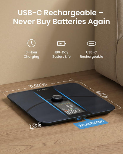 Smart Scale for Body Weight, Body Fat, BMI, 7-in-1 Display, 500Ibs