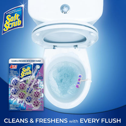 4-in-1 Rim Hanger Toilet Bowl Cleaner, Lavender