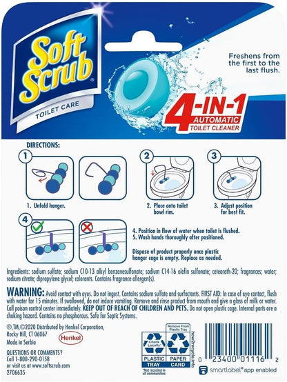 4-in-1 Rim Hanger Toilet Bowl Cleaner, Lavender