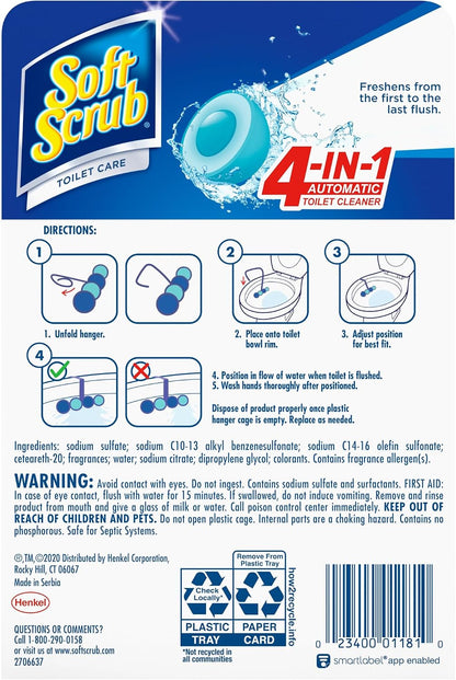 4-in-1 Rim Hanger Toilet Bowl Cleaner, Lavender