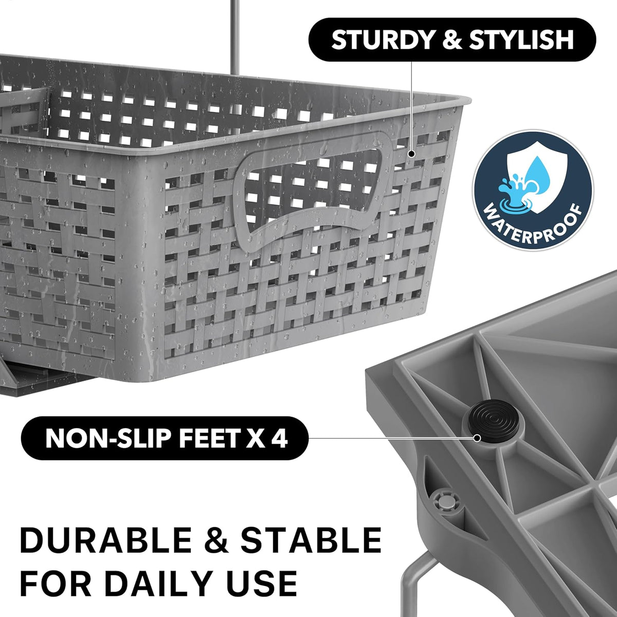 2 Tier Pull-Out Sliding Drawer Under Sink Storage, Black