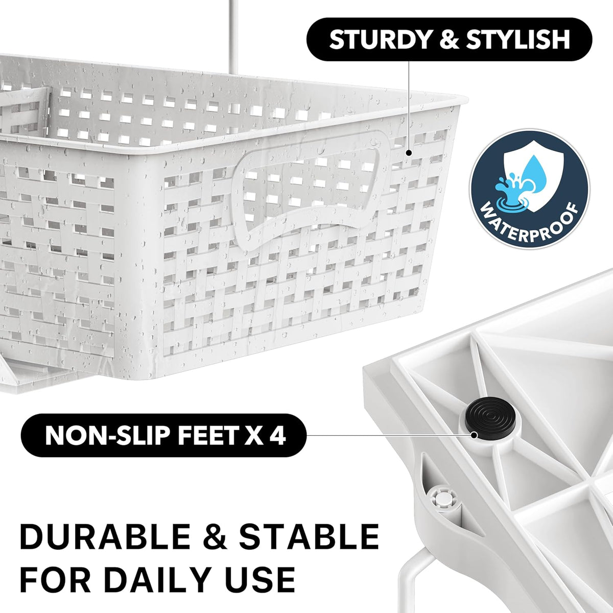 2 Tier Pull-Out Sliding Drawer Under Sink Storage, Black