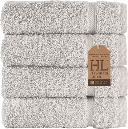 White Bath Towels 4 Pack 27 x 54 Inches 100% Turkish Cotton Soft Lightweight and Highly Absorbent Quick Drying Towels, Premium Quality Perfect for Daily Use
