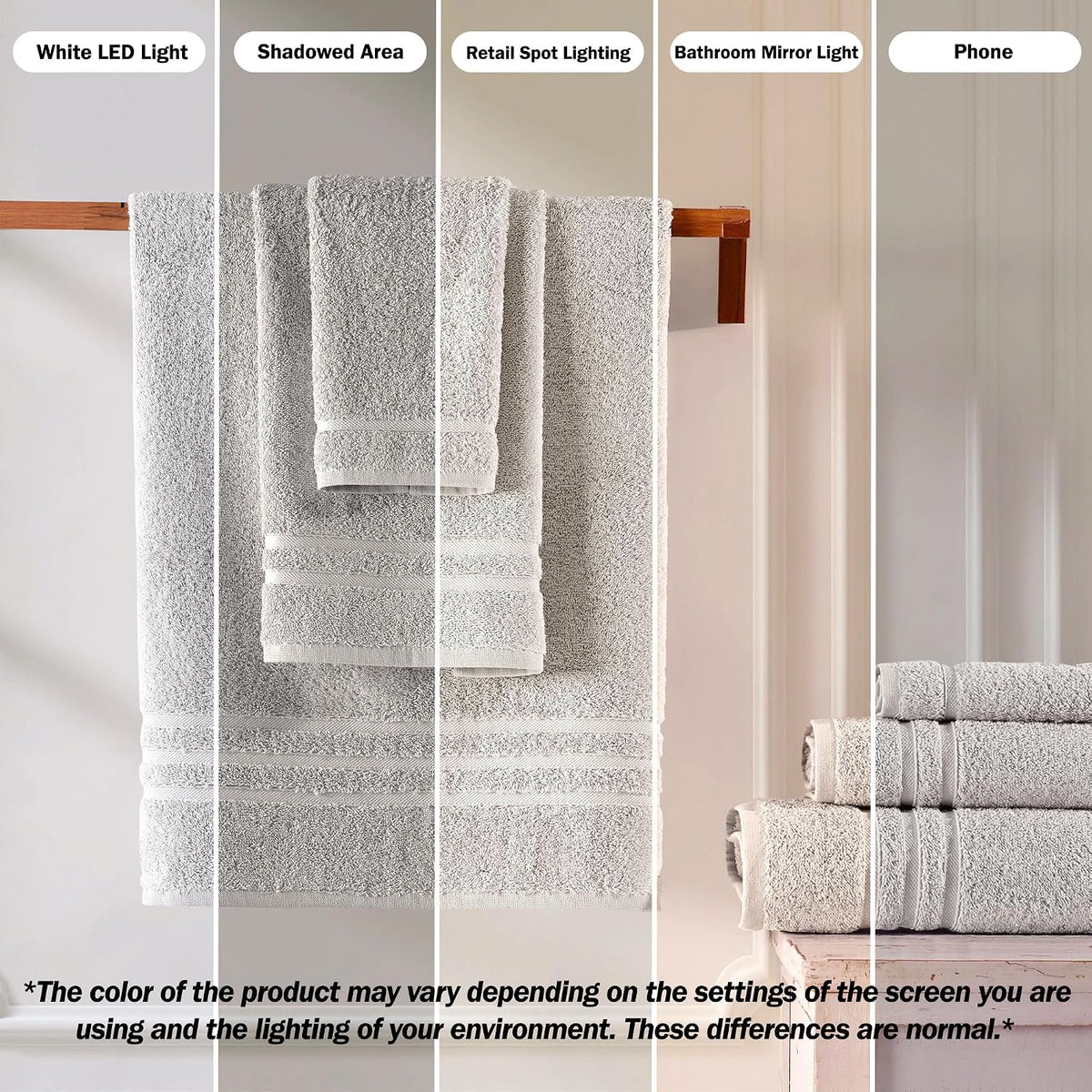 White Bath Towels 4 Pack 27 x 54 Inches 100% Turkish Cotton Soft Lightweight and Highly Absorbent Quick Drying Towels, Premium Quality Perfect for Daily Use