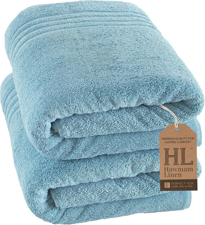 White Bath Towels 4 Pack 27 x 54 Inches 100% Turkish Cotton Soft Lightweight and Highly Absorbent Quick Drying Towels, Premium Quality Perfect for Daily Use