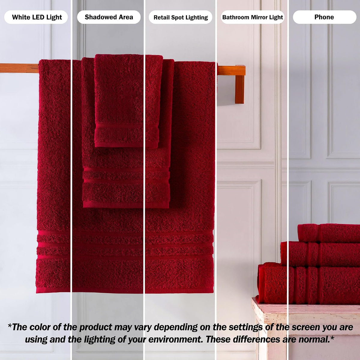 White Bath Towels 4 Pack 27 x 54 Inches 100% Turkish Cotton Soft Lightweight and Highly Absorbent Quick Drying Towels, Premium Quality Perfect for Daily Use