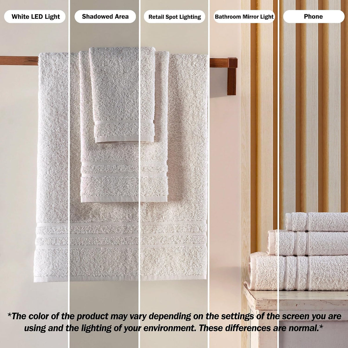 White Bath Towels 4 Pack 27 x 54 Inches 100% Turkish Cotton Soft Lightweight and Highly Absorbent Quick Drying Towels, Premium Quality Perfect for Daily Use