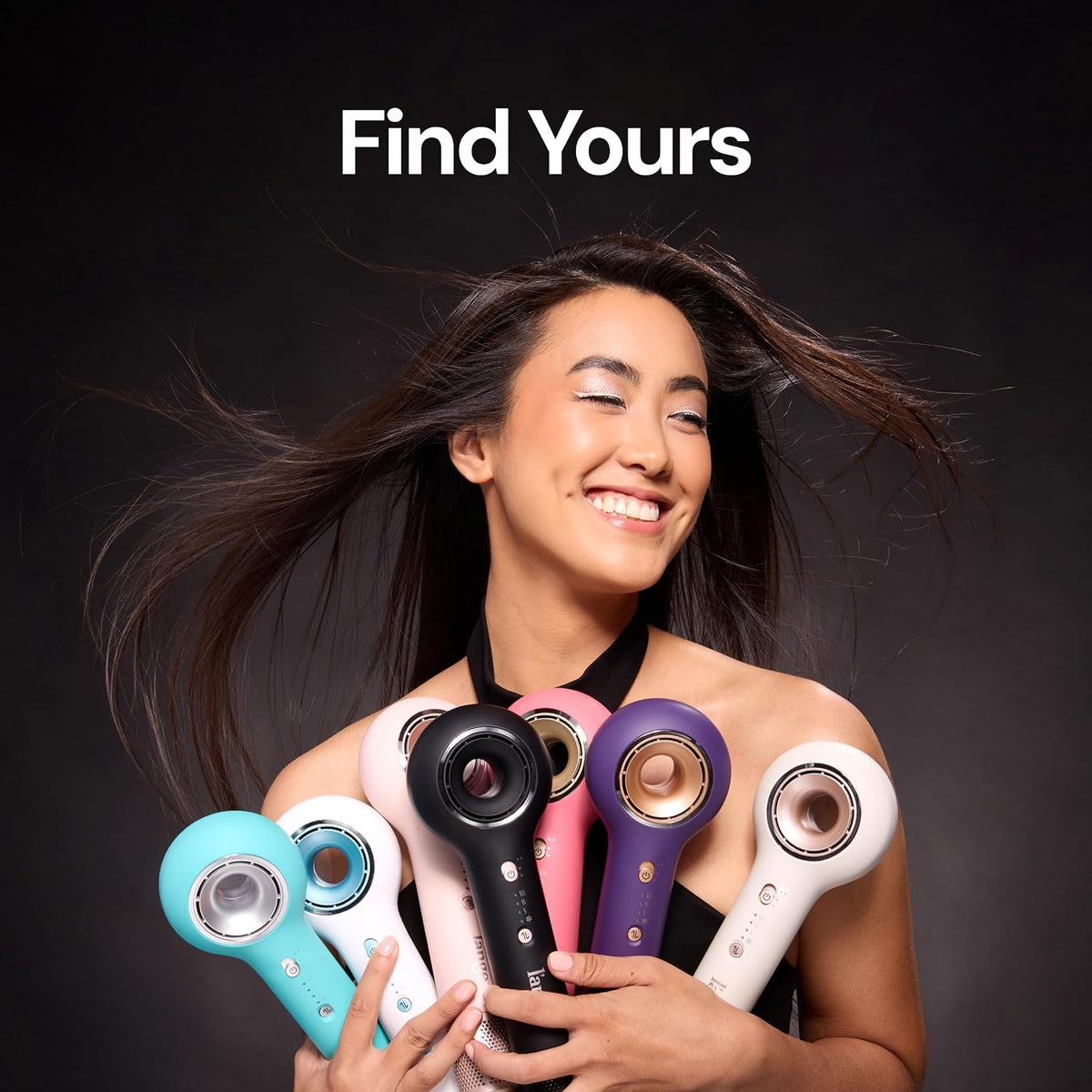 Axia HaloRing Ionic Hair Dryer | High Speed Professional Blow Dryer for Smooth, Frizz-Free Styles | Lightweight Brushless Motor with Concentrator & Wall Mount | 4 Heat Settings | Blush