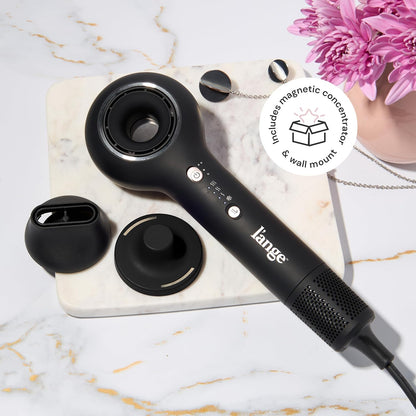 Axia HaloRing Ionic Hair Dryer | High Speed Professional Blow Dryer for Smooth, Frizz-Free Styles | Lightweight Brushless Motor with Concentrator & Wall Mount | 4 Heat Settings | Blush