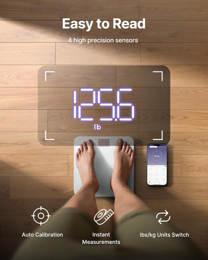 Smart Scale for Body Weight, BMI & Body Fat, 13 Metrics, Bluetooth