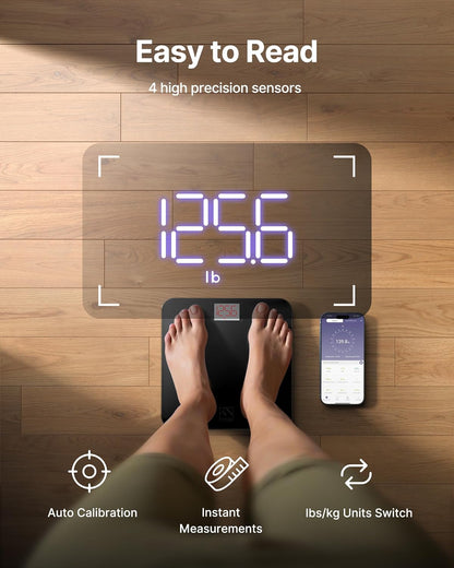 Smart Scale for Body Weight, BMI & Body Fat, 13 Metrics, Bluetooth
