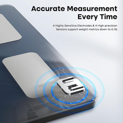 Smart Scale for Body Composition, Weight, BMI, 500lb, Large 11.8-Inch