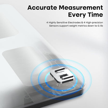 Smart Scale for Body Composition, Weight, BMI, 500lb, Large 11.8-Inch