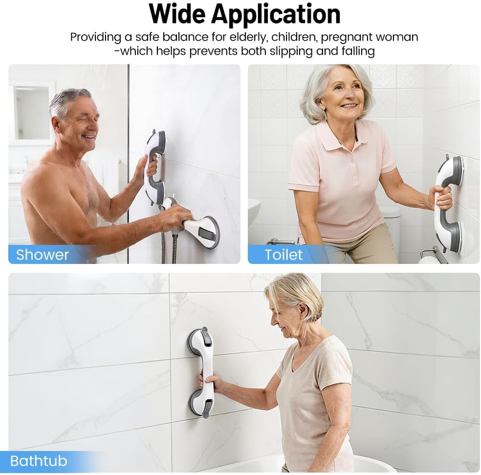 2PK Grab Bars for Shower Handle, Elderly Assistance Products, Grey