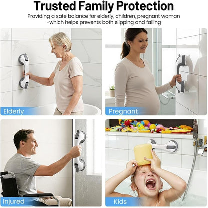 2PK Grab Bars for Shower Handle, Elderly Assistance Products, Grey