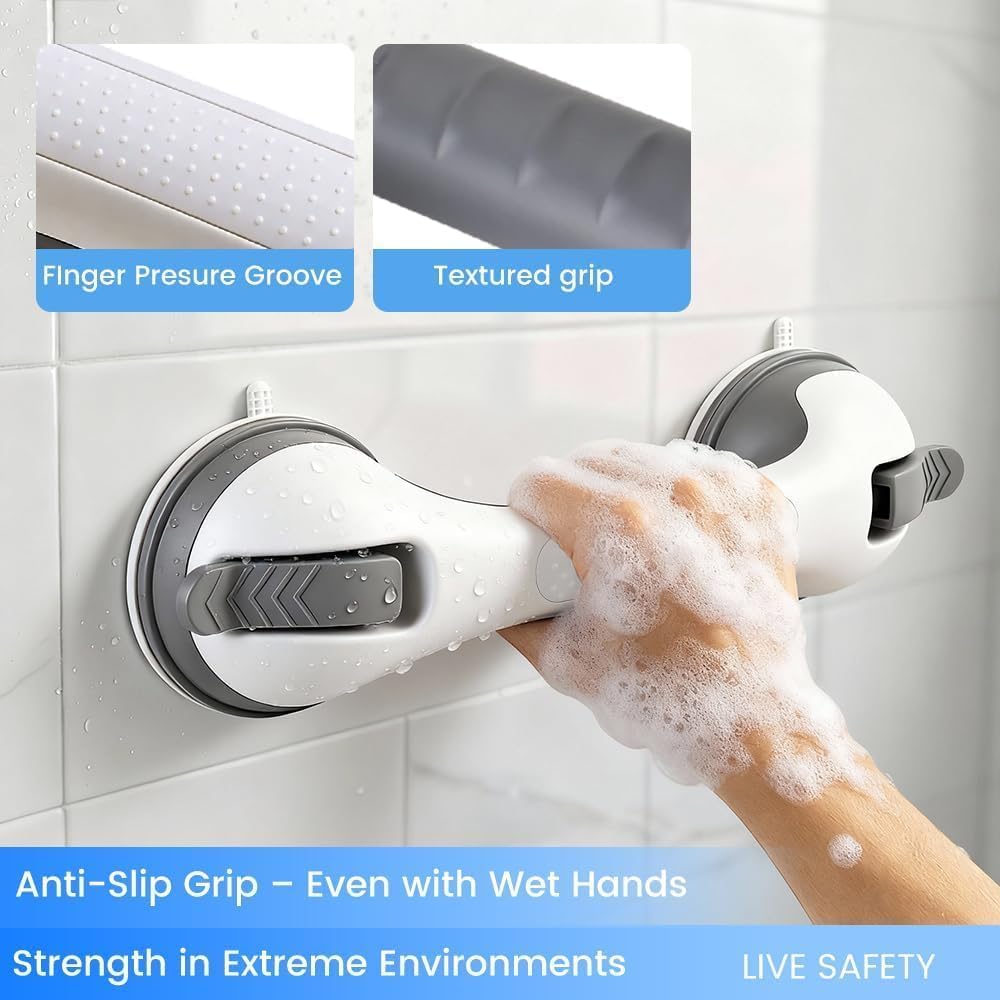 2PK Grab Bars for Shower Handle, Elderly Assistance Products, Grey