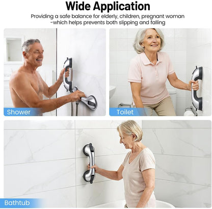 2PK Grab Bars for Shower Handle, Elderly Assistance Products, Grey