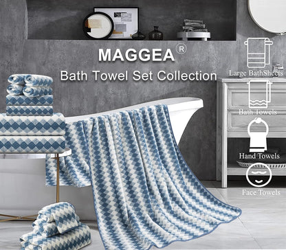 Bath Towel Set Gray 4Pack-35x70 Towel,600GSM Ultra Soft Microfibers Bathroom Towel Set Extra Large Plush Bath Sheet Towel,Highly Absorbent Quick Dry Oversized Towels Spa Hotel Luxury Shower Towels